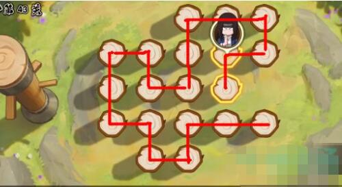 《火影忍者手游》功夫一笔画43关攻略