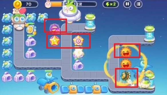 保卫萝卜4太空穿越第40关怎么过-保卫萝卜4太空穿越第40关满星攻略