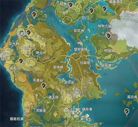 原神璃月地灵龛位置分布图