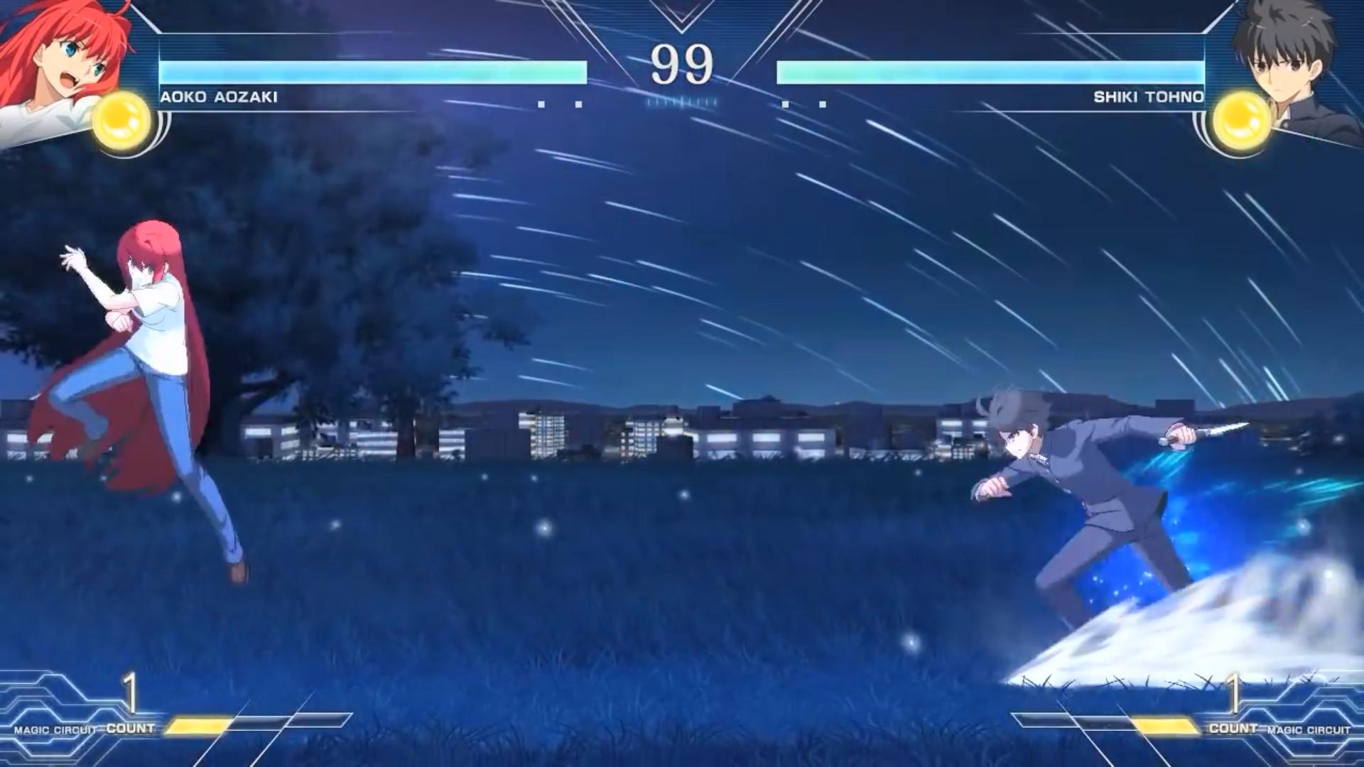 新《月姬格斗》苍崎青子VS远野志贵第二段实机演示