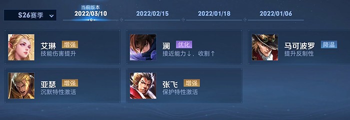 王者荣耀S26英雄调整常见问题介绍