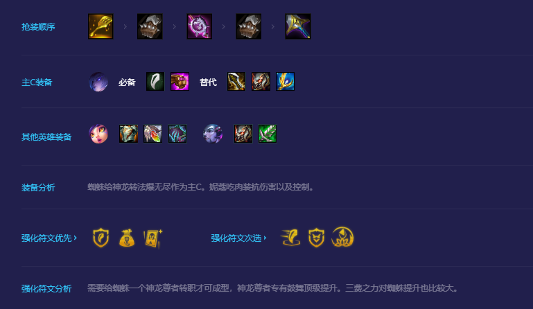 金铲铲之战神龙飞蛛怎么组