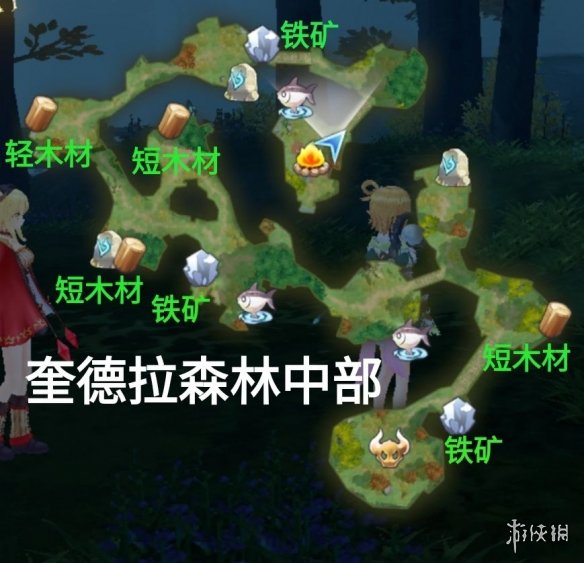 【玛娜希斯回响攻略】奎德拉森林中部有哪些采集点（详细教程）