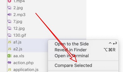 vscode怎么比较两个文件的区别 两个文件内容进行对比技巧