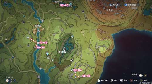 原神劫波莲采集路线一览-原神劫波莲采集路线图