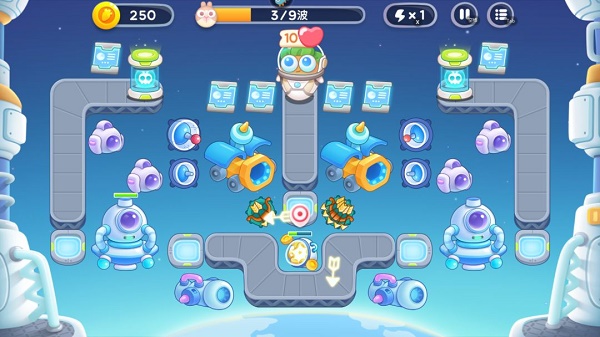 保卫萝卜4太空穿越第54关怎么通关