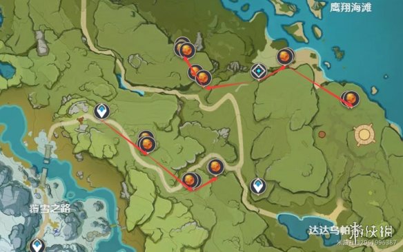 【原神攻略】2.7烈焰花花蕊采集路线（详细教程）