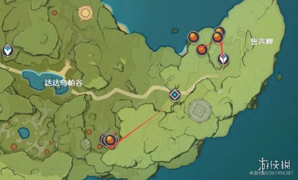 【原神攻略】2.7烈焰花花蕊采集路线（详细教程）
