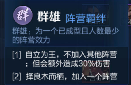 王者模拟战群雄羁绊效果什么？群雄机制详解