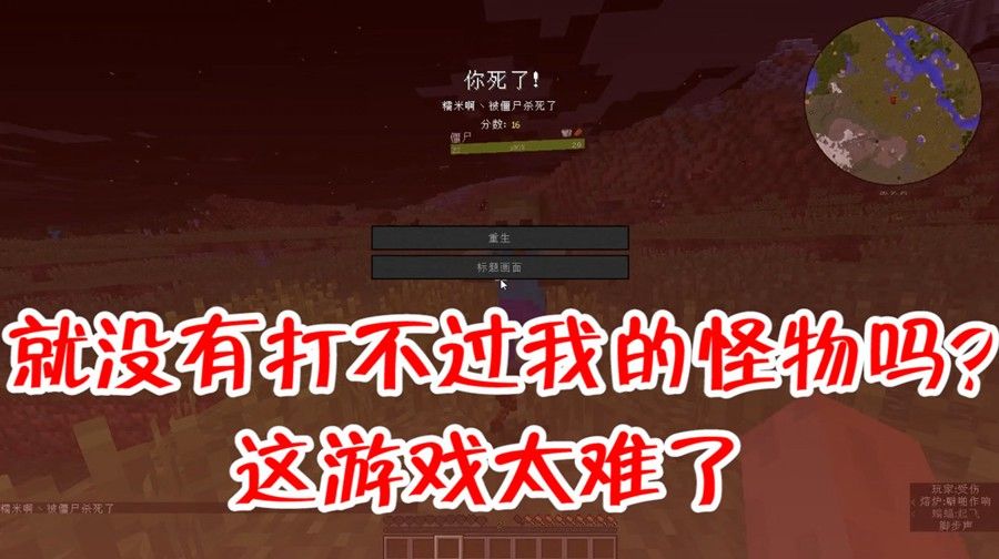 我的世界：新手白天杀马宰羊真欢乐，晚上却复活到自闭，太难了！