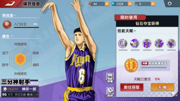 灌篮高手手游神宗一郎厉害吗？神宗一郎技能属性详解