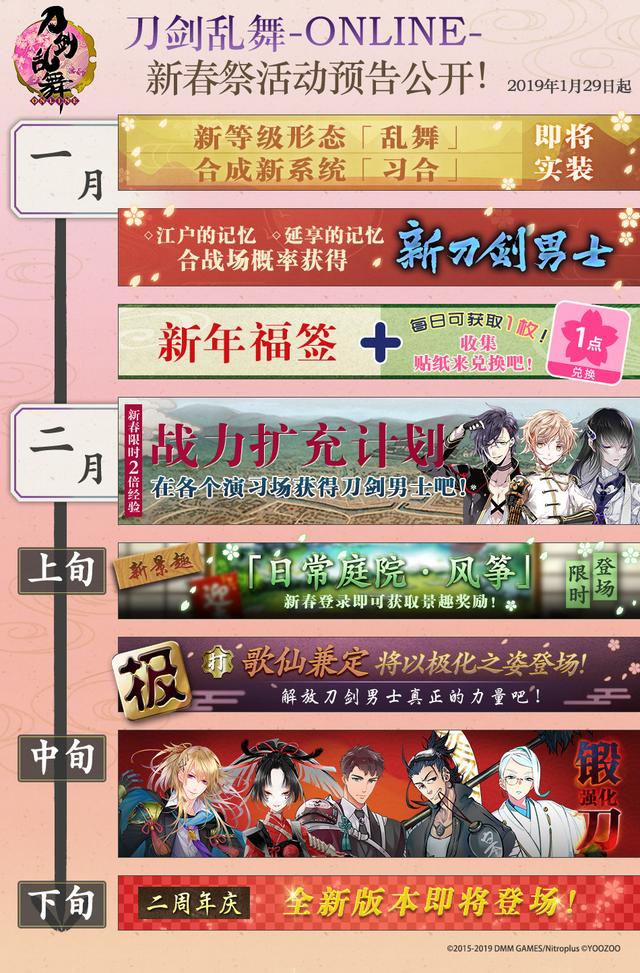 刀剑乱舞ONLINE1月29日中文新春祭版登场[图]-大陆新闻-游戏鸟手游网