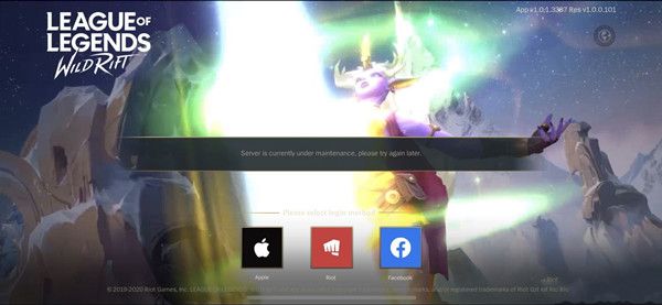 LOL手游Server is currently under maintenance怎么解决？完美解决方案