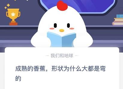 成熟的香蕉形状为什么大都是弯的？蚂蚁庄园11月12日今日答案