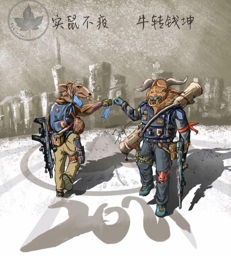 抖音实鼠不易牛转乾坤图片壁纸：2021年实鼠不易牛转乾坤文案大全