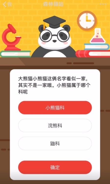 小熊猫属于哪个科？微博森林驿站1.11答案分享[图]-大陆新闻-游戏鸟手游网